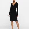 DVF New Linda Wool-Cashmere Wrap Dress, Black