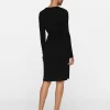DVF New Linda Wool-Cashmere Wrap Dress, Black