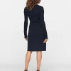 DVF New Linda Wool-Cashmere Wrap Dress, New Navy