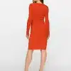 DVF New Linda Wool-Cashmere Wrap Dress, Pop Red