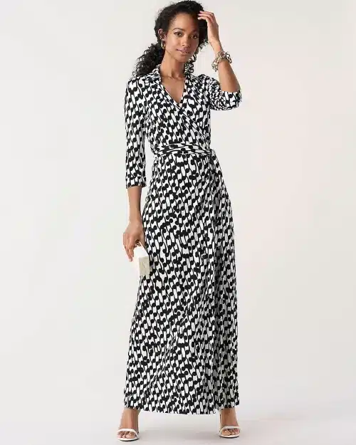 DVF Abigail Silk-Jersey Maxi Wrap Dress