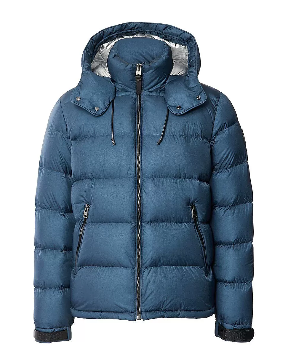 Mackage Jonas Foil Shield Down Jacket In Blue