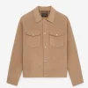 The Kooples Double-Sided Wool Jacket With Beige Pockets