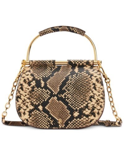 Lauren Ralph Lauren Mason Snake-Embossed Leather Satchel