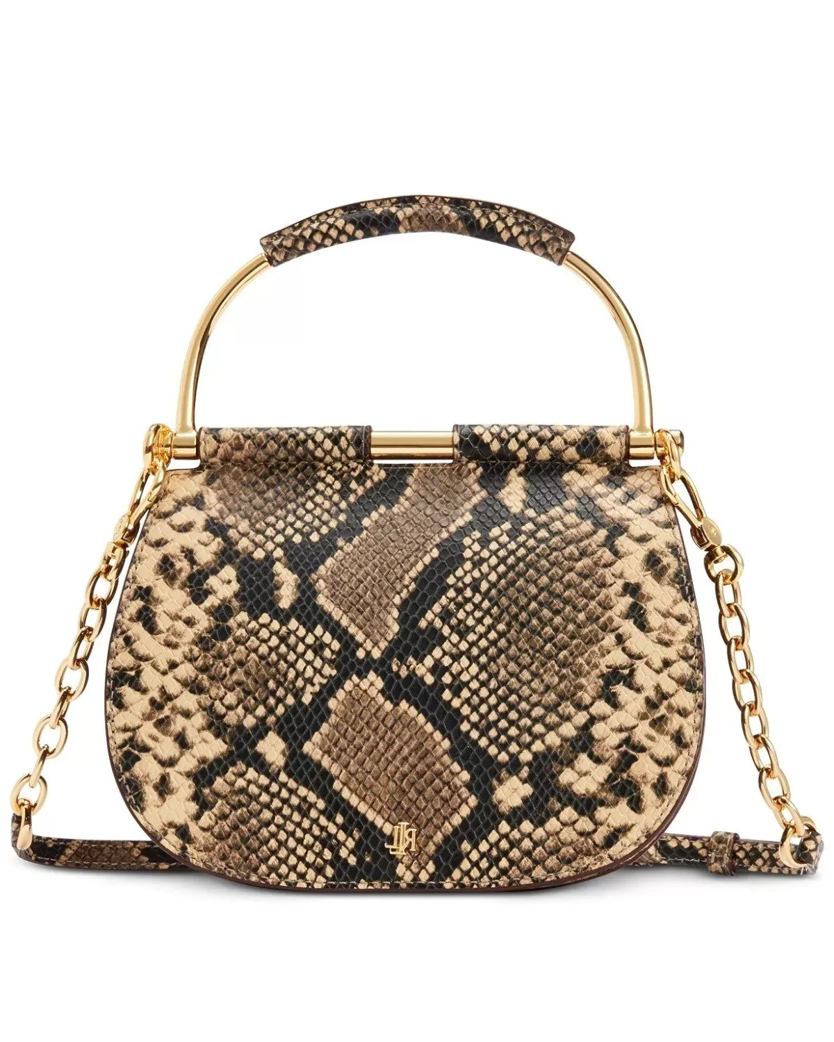 Lauren Ralph Lauren Mason Snake-Embossed Leather Satchel