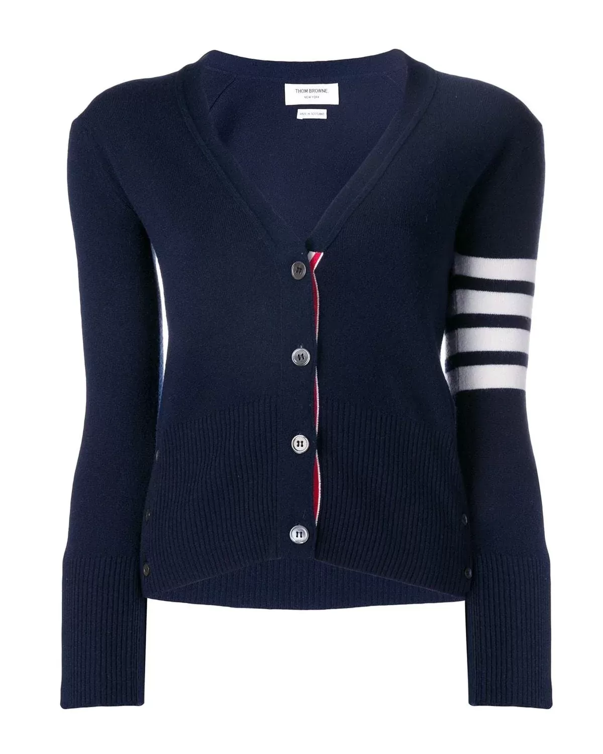 Thom Browne 4-Bar Stripe Cardigan, Navy