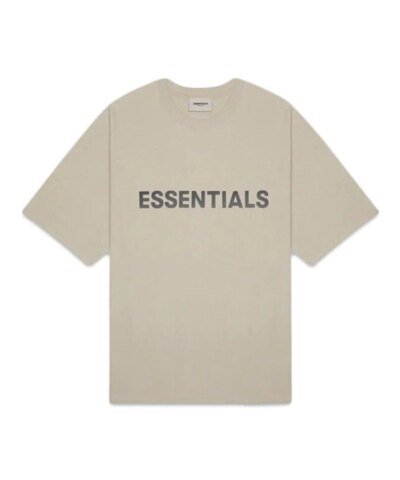 Essentials Boxy T-Shirt Applique Logo Olive/Khaki