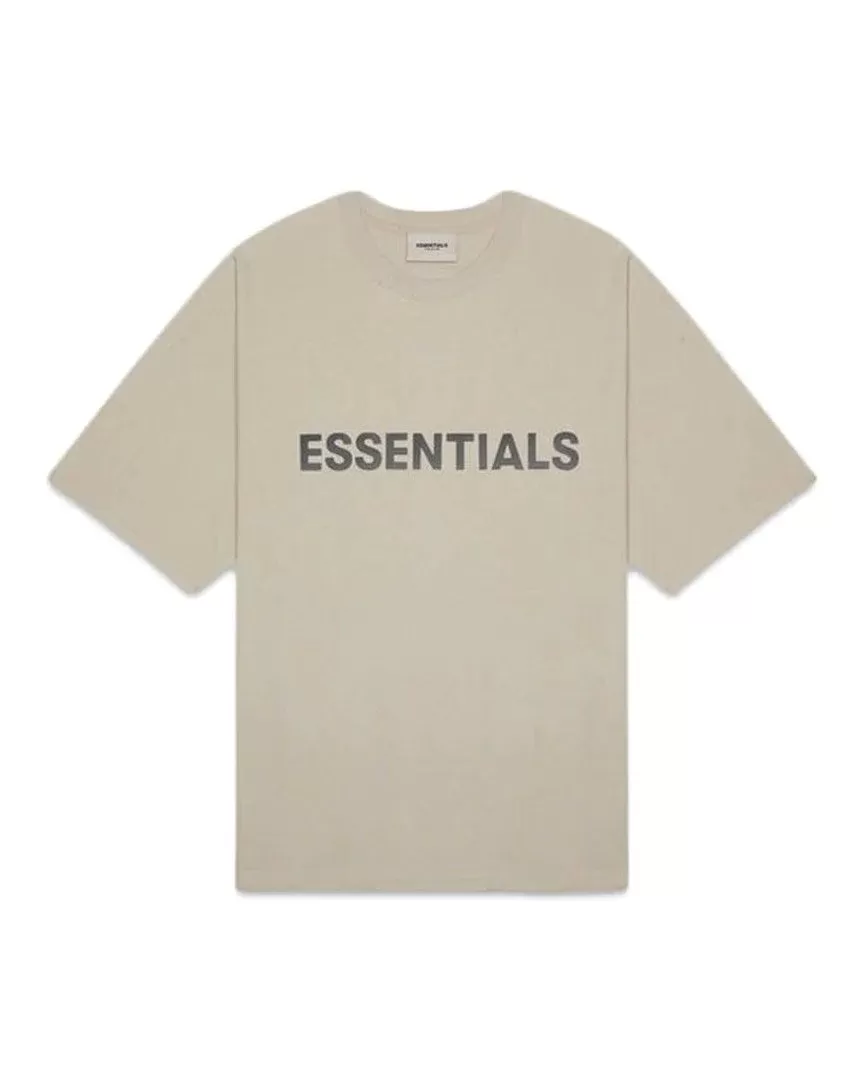 Essentials Boxy T-Shirt Applique Logo Olive/Khaki