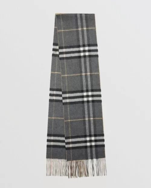 Burberry Long Reversible Check Double-Faced Cashmere Scarf