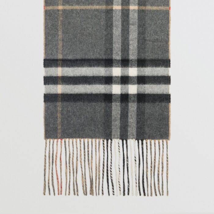 Burberry Long Reversible Check Double-Faced Cashmere Scarf