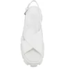 Prada White Lug-Sole Leather Platform Slingback Sandals