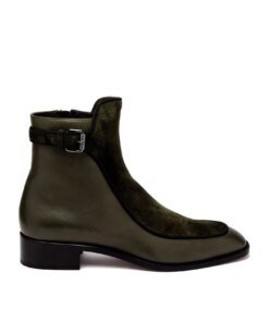 Christian Louboutin Ecritoir Suede And Leather Ankle Boots