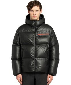 Prada Light Nylon Hooded Puffer Jacket