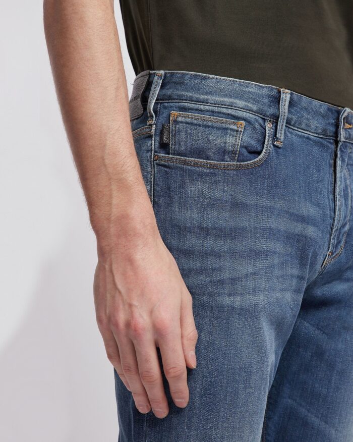 Emporio Armani Slim-Fit J06 Jeans In Distressed Denim