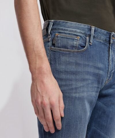 Emporio Armani Slim-Fit J06 Jeans In Distressed Denim