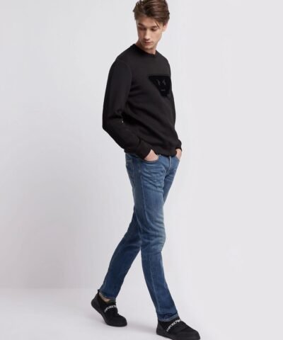 Emporio Armani Slim-Fit J06 Jeans In Distressed Denim