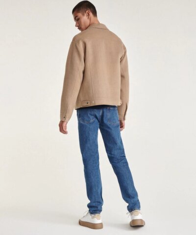 The Kooples Double-Sided Wool Jacket With Beige Pockets