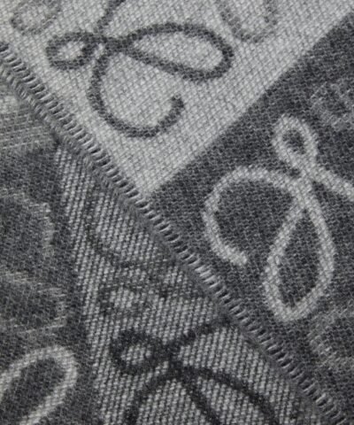 Loewe Fringed Wool and Cashmere-blend Jacquard Scarf, Black/White