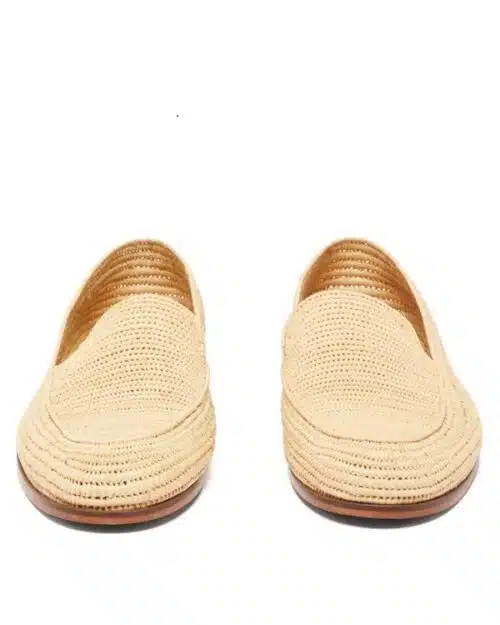 Casablanca 1942 Men's Beppe Raffia Apron-Toe Loafers