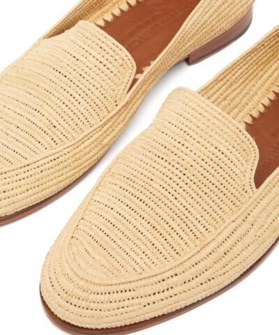 Casablanca 1942 Men's Beppe Raffia Apron-Toe Loafers