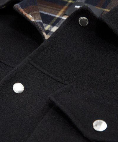 The Kooples Double-Sided Wool Jacket With Beige Pockets