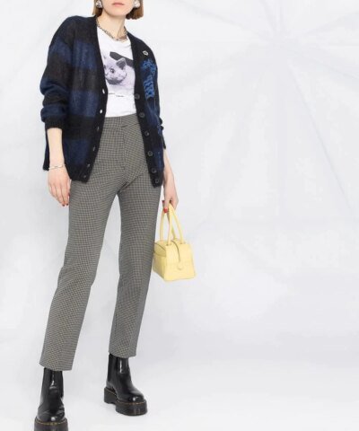 Red Valentino Asian Toile De Jouy Embroidered Mohair Cardigan