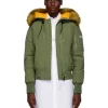 Kenzo Green Down Faux-fur Hooded Jacket