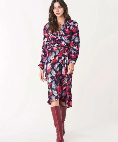 DVF Carla Two Silk Crepe De Chine Wrap Dress