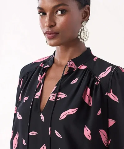 DVF Glenda Silk Crepe De Chine Shirt Dress