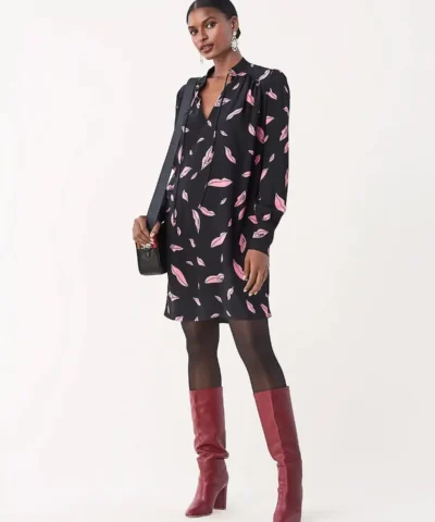 DVF Glenda Silk Crepe De Chine Shirt Dress