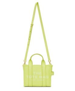 Marc Jacobs Lime Green The Leather Mini Tote Bag