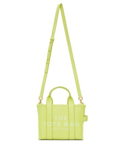 Marc Jacobs Lime Green The Leather Mini Tote Bag