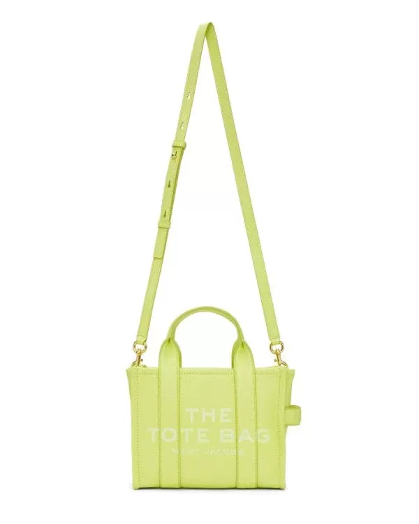 Marc Jacobs Lime Green The Leather Mini Tote Bag