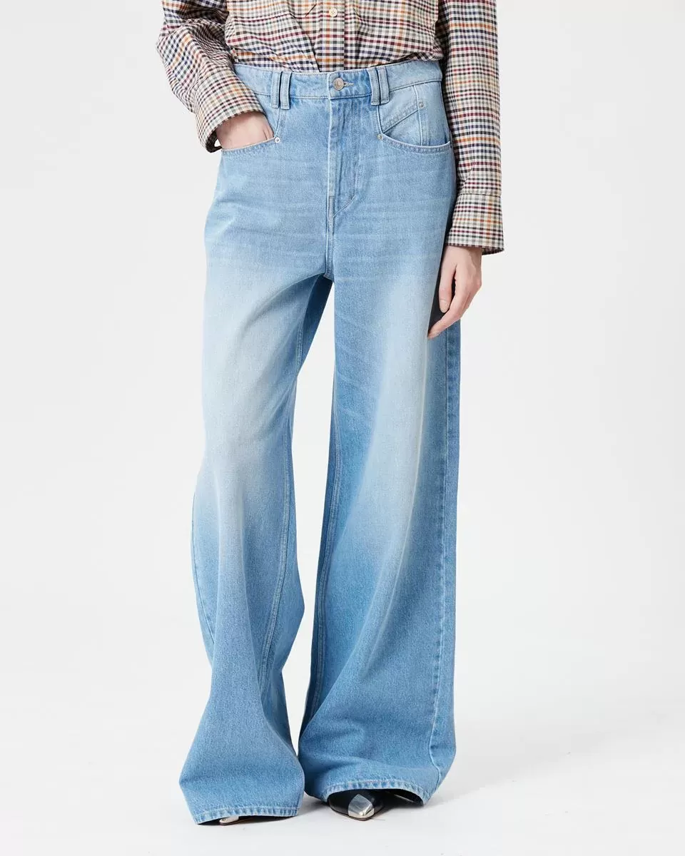 Isabel Marant Lemony High-Rise Flared Jeans