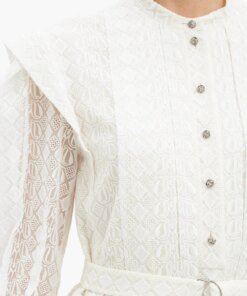 Chloe Logo-Embroidered Silk-Voile Mini Dress