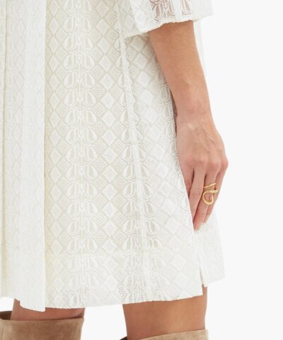 Chloe Logo-Embroidered Silk-Voile Mini Dress