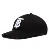 Burberry Black And White TB Logo Embroidered Cotton Baseball Cap
