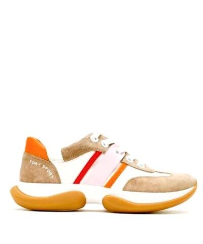 Tory Burch Bubble Stripe Low-Top Sneakers