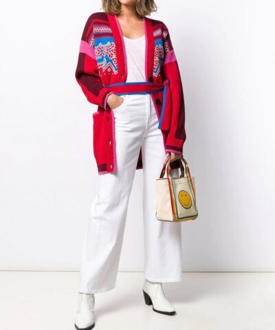 Anya Hindmarch Pont Small Stripe-Trimmed Canvas Tote Bag