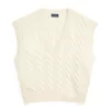 Polo Ralph Lauren Sleeveless Cable-Knit Sweater In Beige