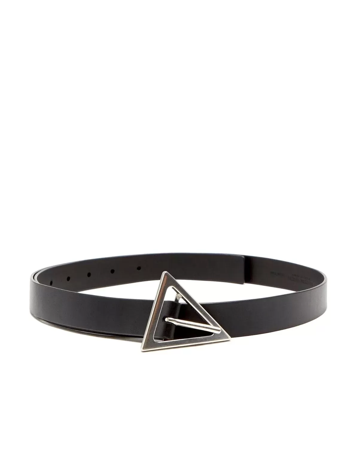 Bottega Veneta 2.0 cm Black Triangle-Buckle Leather Belt