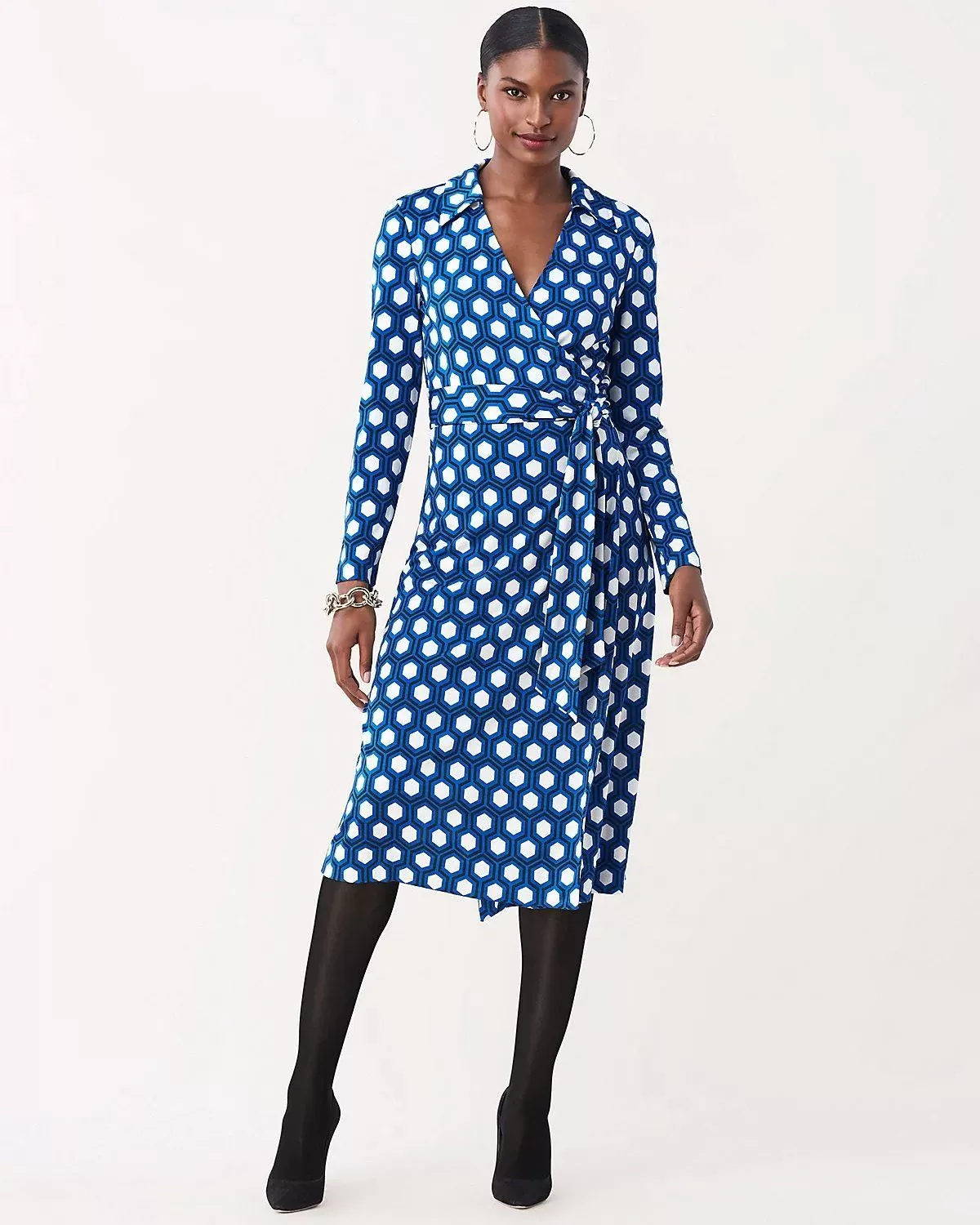 DVF T/73 Silk-Jersey Midi Wrap Dress