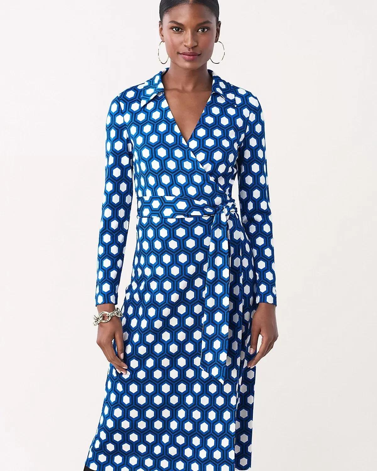 DVF T/73 Silk-Jersey Midi Wrap Dress