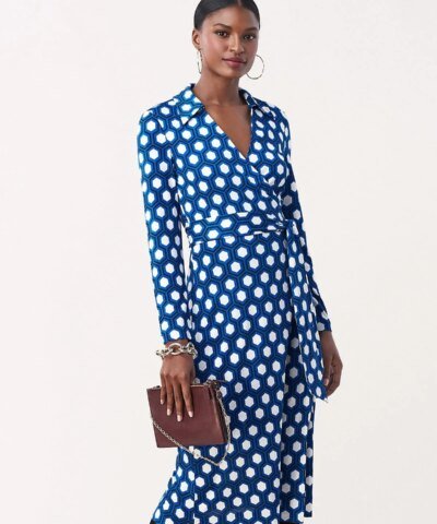 DVF T/73 Silk-Jersey Midi Wrap Dress