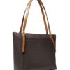 Michael Kors Signature Voyager Large East West Top Leather Zip Tote