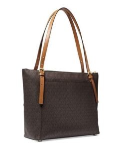 Michael Kors Signature Voyager Large East West Top Leather Zip Tote