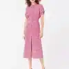 DVF Georgia Silk Crepe De Chine Midi Shirt Dress