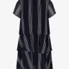 Armani Exchange Striped Chiffon Dress