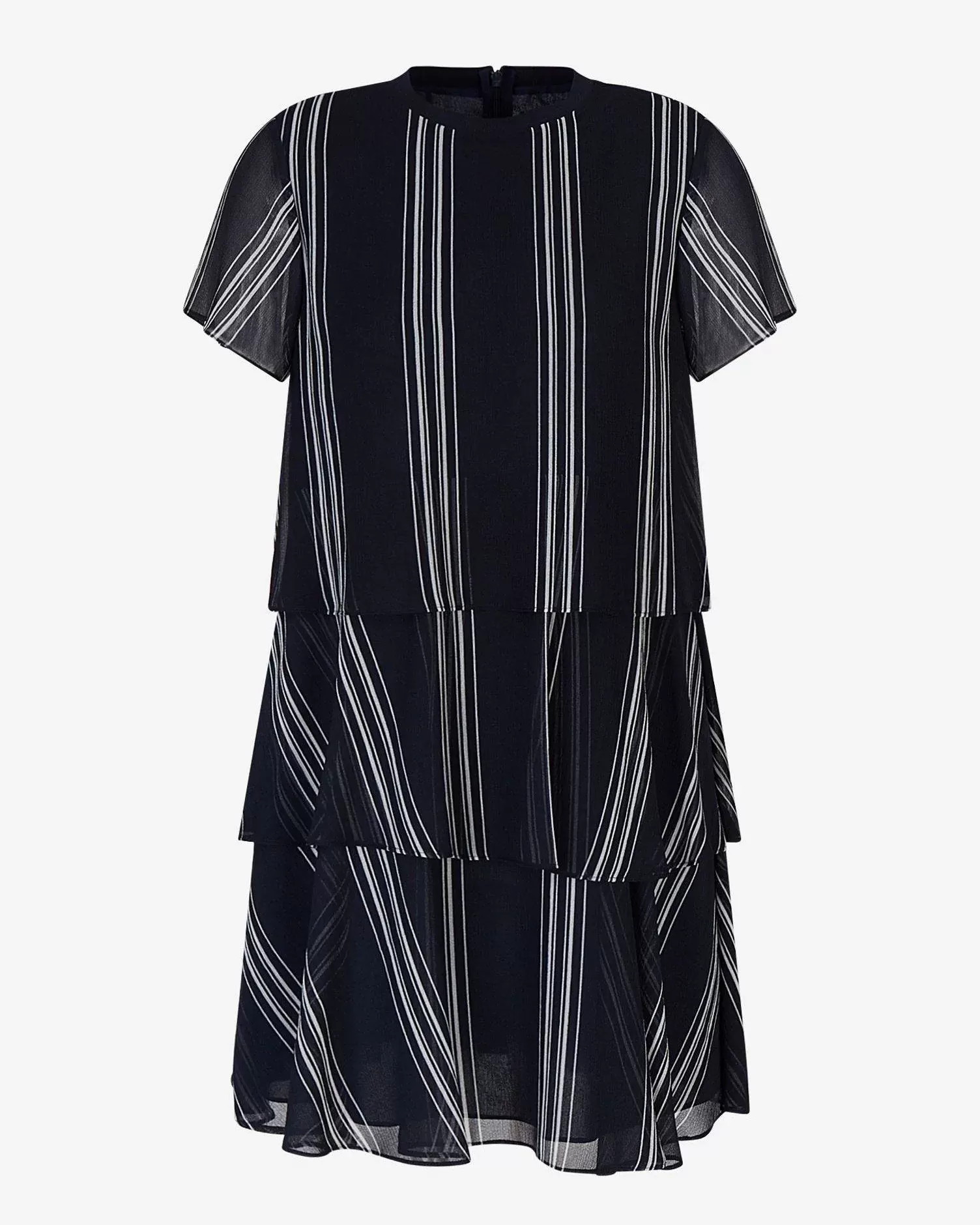 Armani Exchange Striped Chiffon Dress