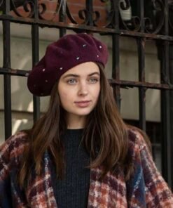 INC International Concepts Jewel-Embellished Beret Hat, Purple